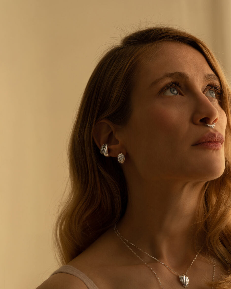 Threefold Earrings In Silver