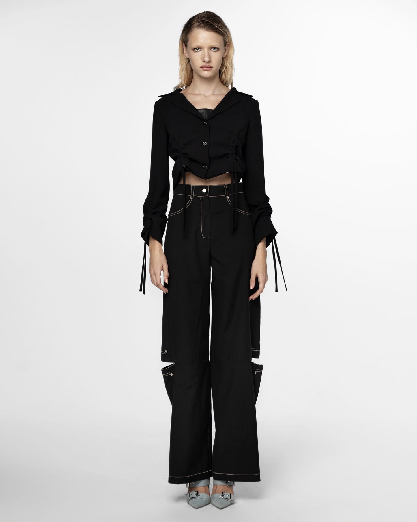 Black Pants with Cutouts