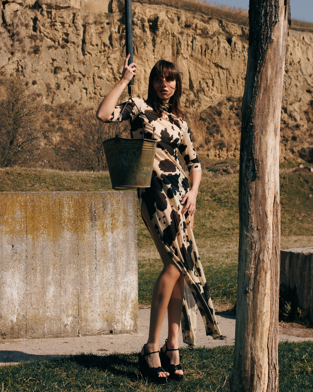 CARVING DRESS COW PRNT