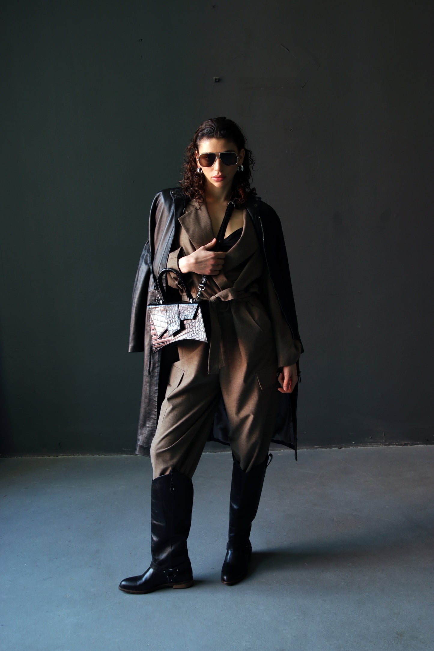 Alma Cowboy Black Boots