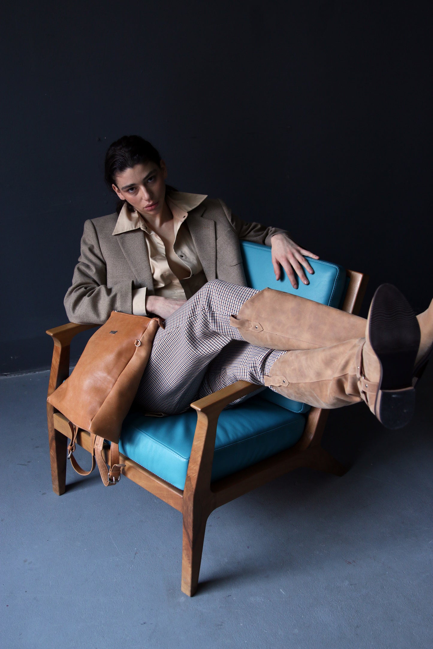 Alma Cowboy Tan Boots