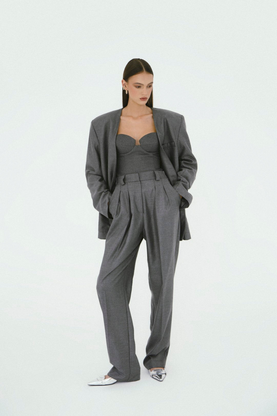 SILVER LOOM VISCOSE POWER SUIT