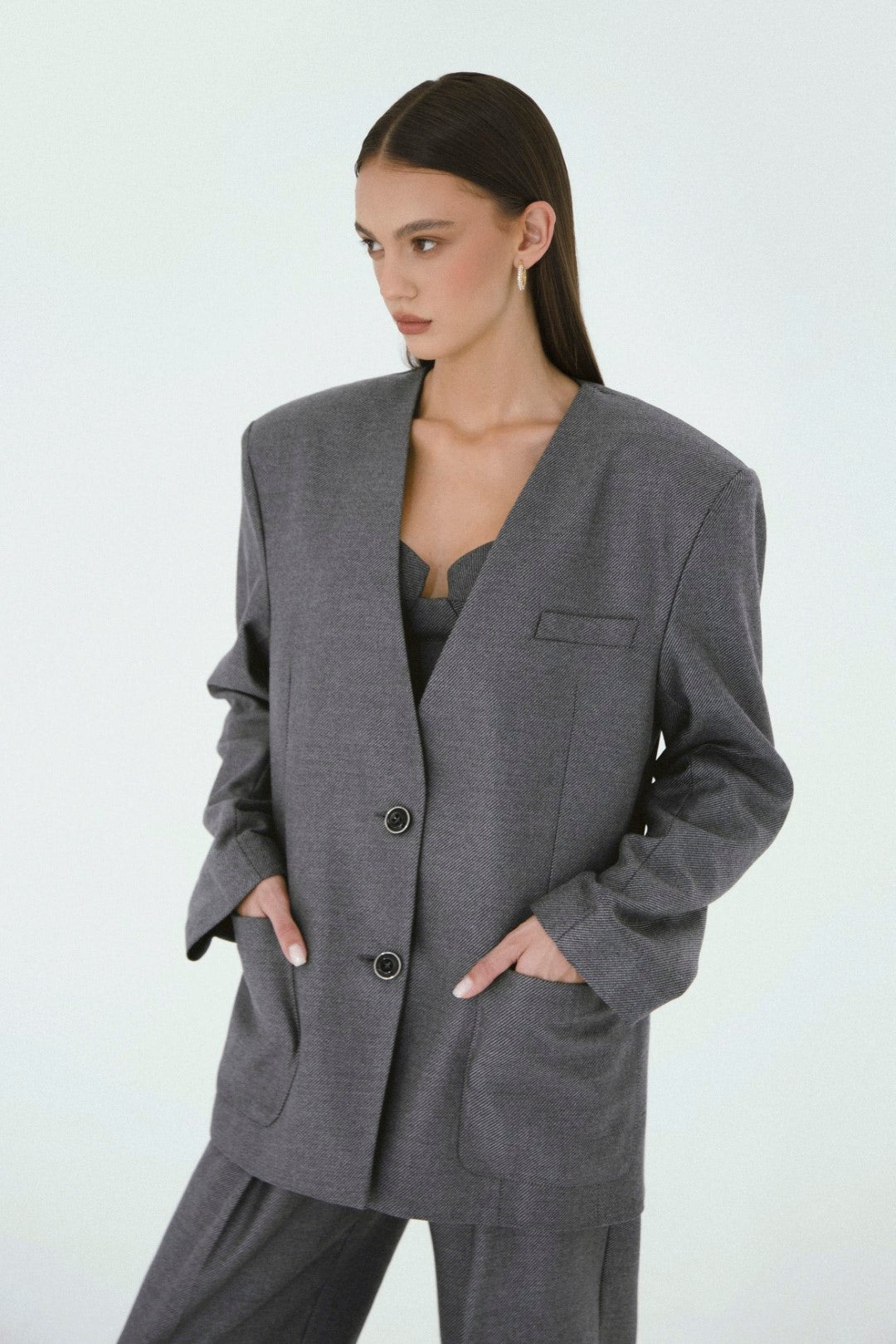 SILVER LOOM VISCOSE POWER SUIT