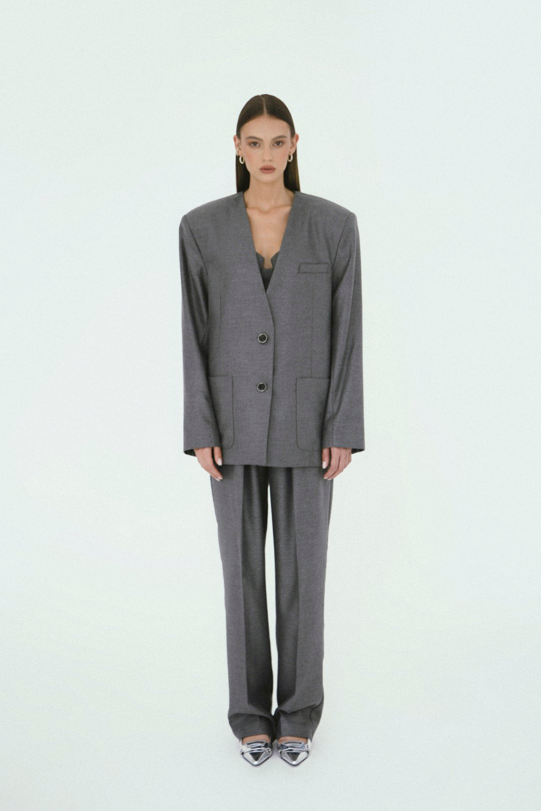SILVER LOOM VISCOSE POWER SUIT