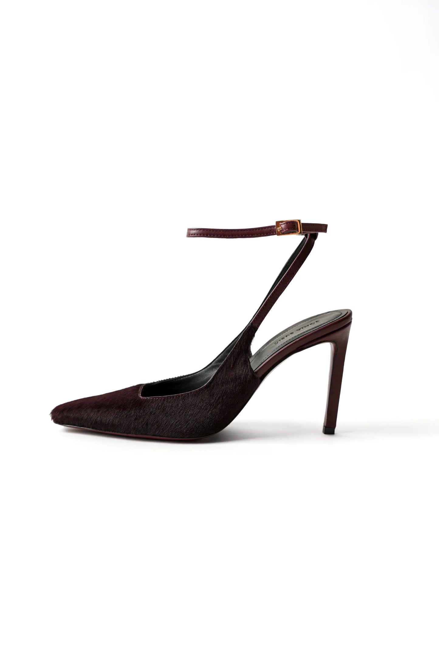 BIANCA PUMPS IN BURGUNDY PONY HAIR LEATHER