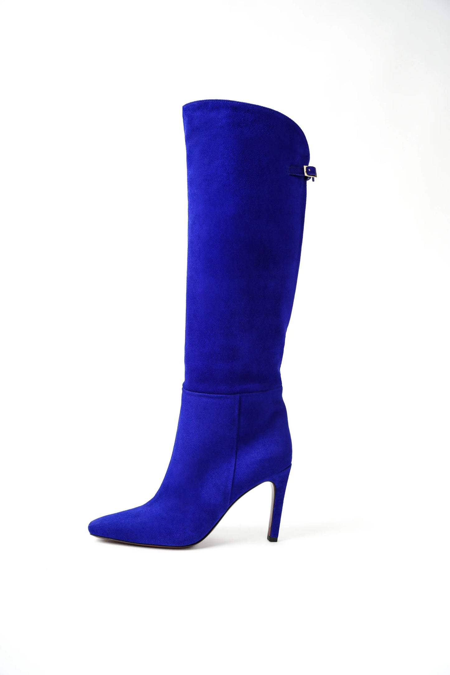 KATE BOOT IN BLUE SUEDE LEATHER
