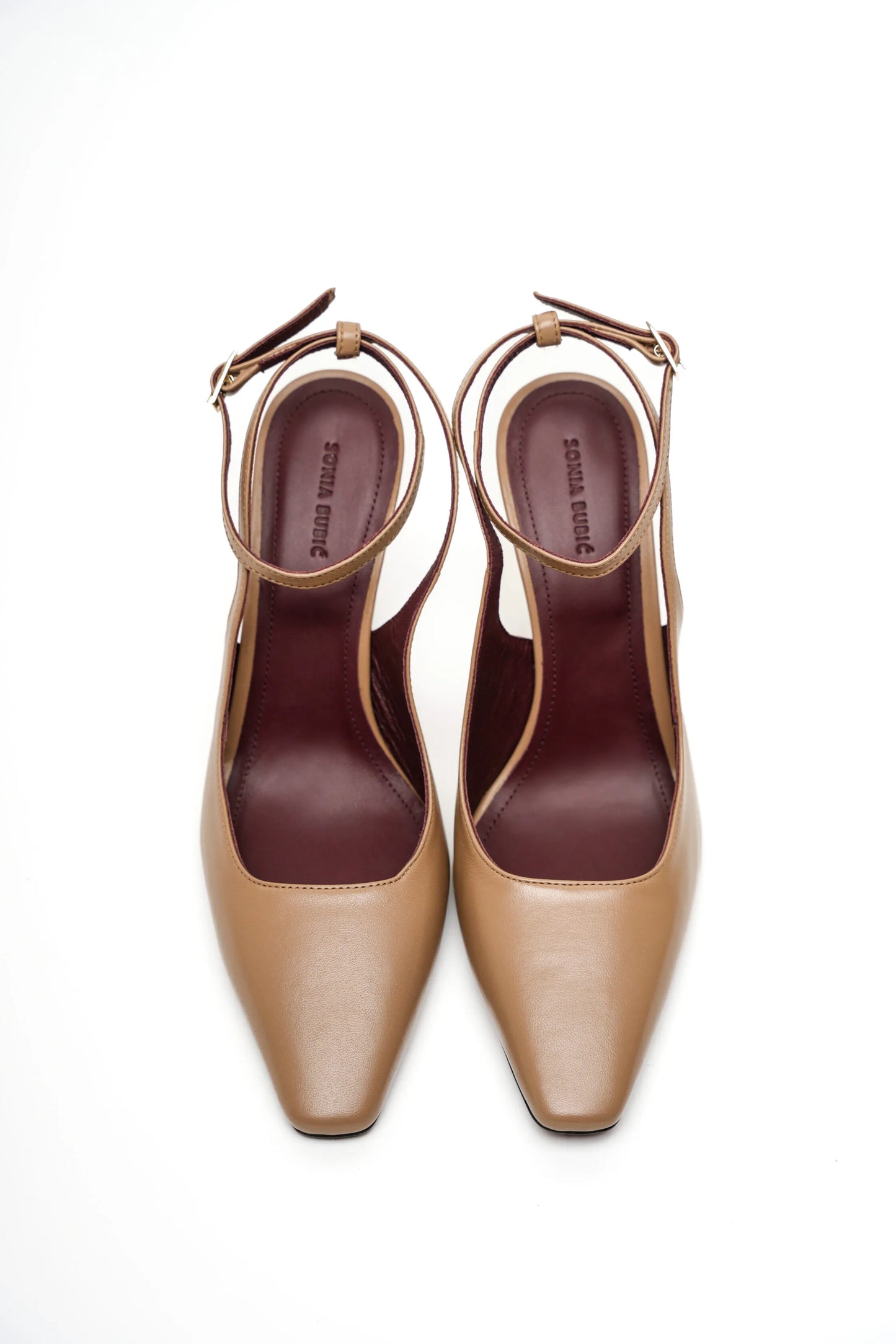 BELLA PUMPS IN BEIGE SMOOTH LEATHER
