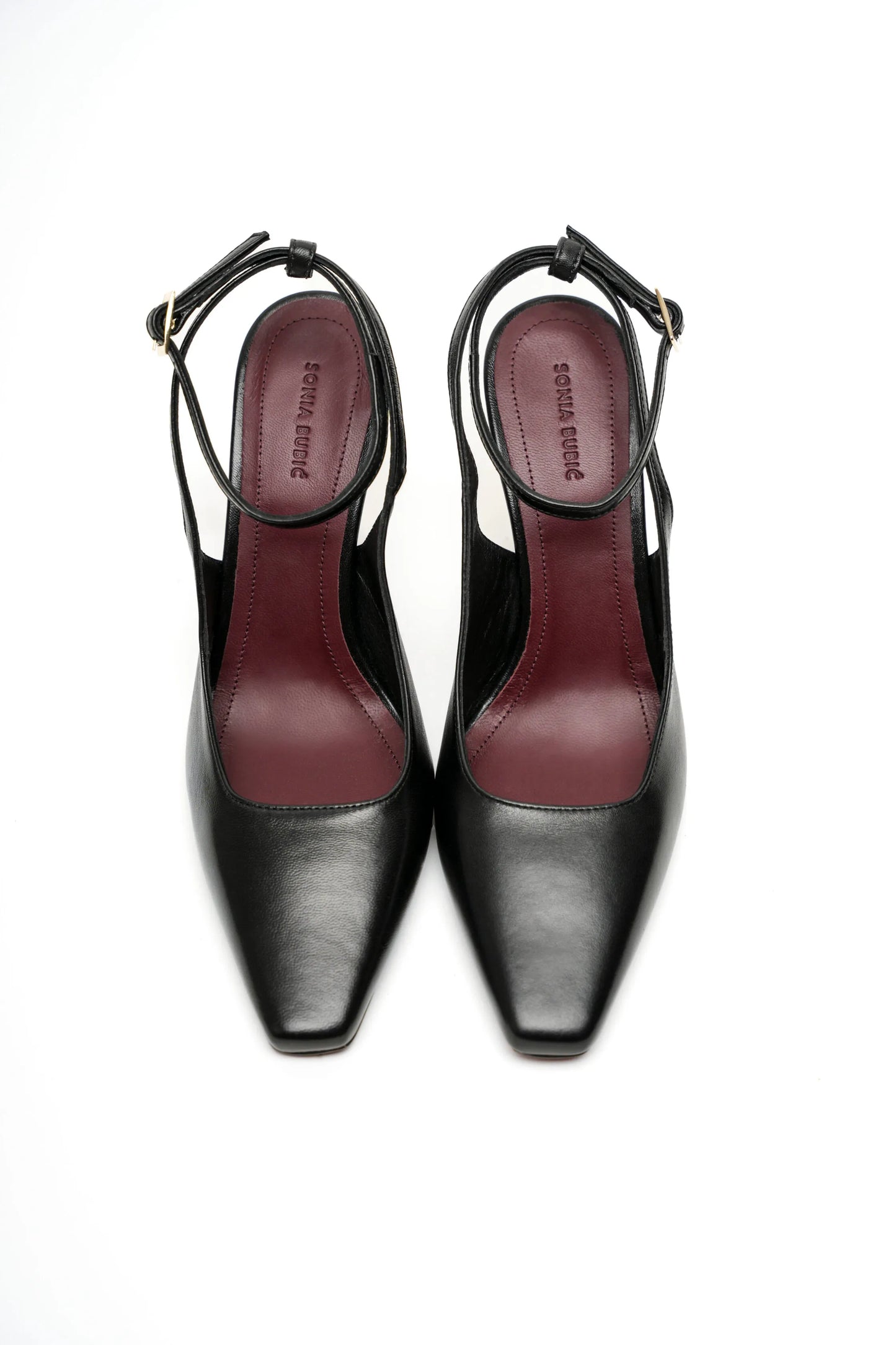 BELLA PUMPS IN BLACK SMOOTH LEATHER