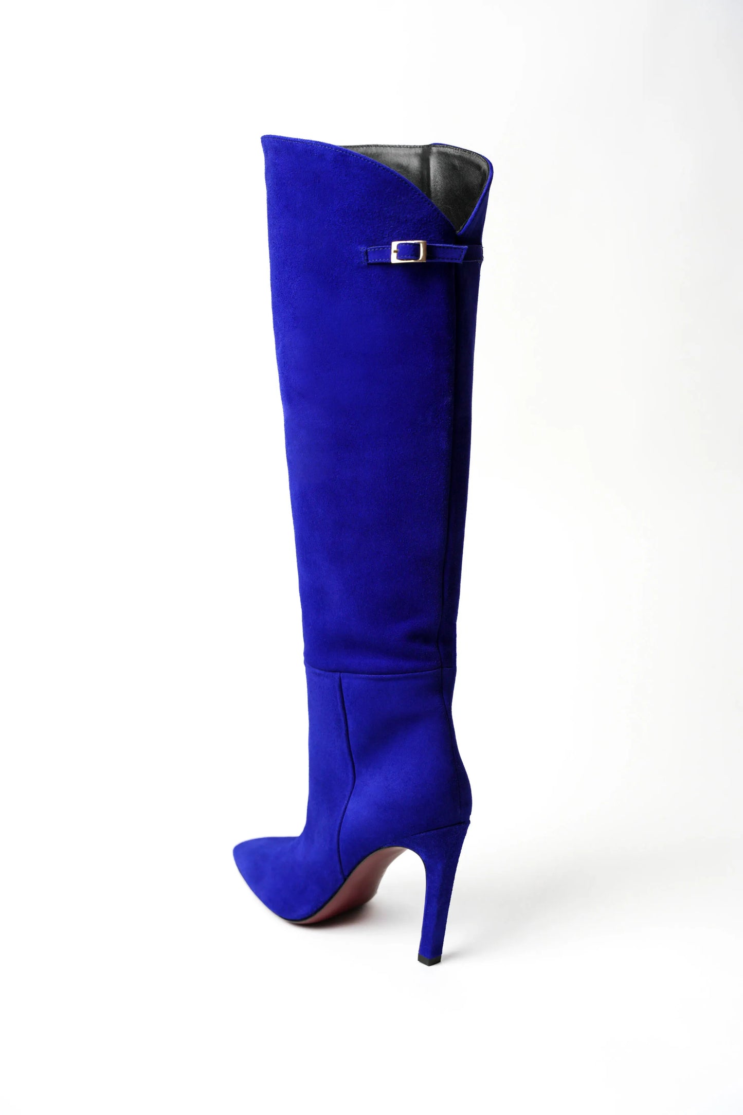 KATE BOOT IN BLUE SUEDE LEATHER