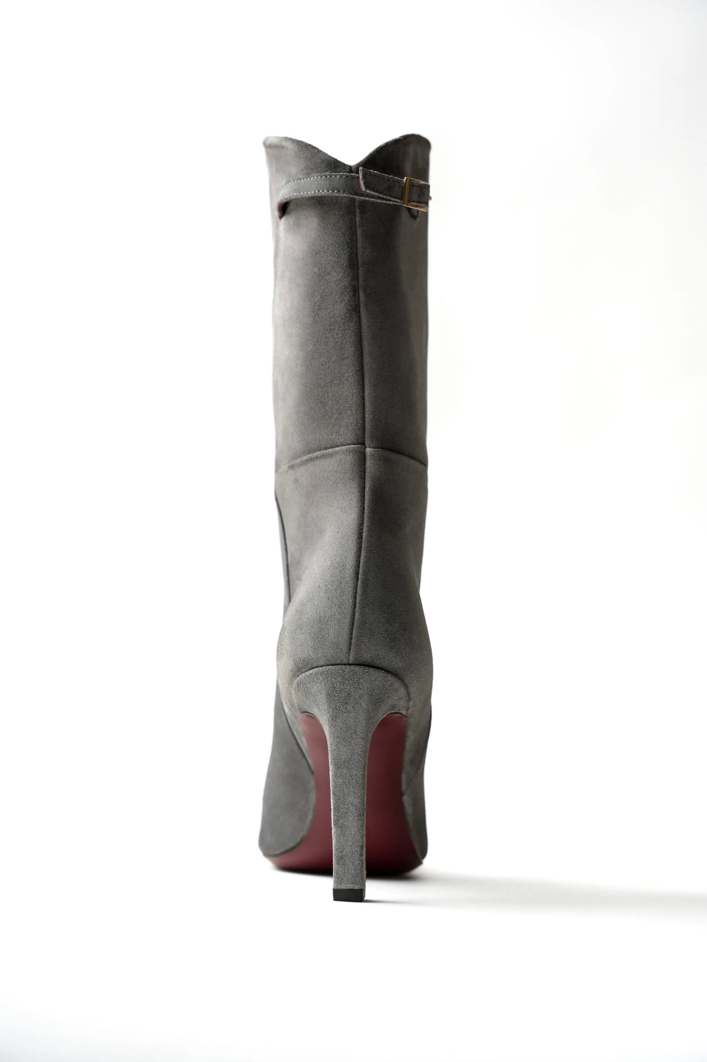 JULIA BOOTIES IN SUEDE GREY LEATHER