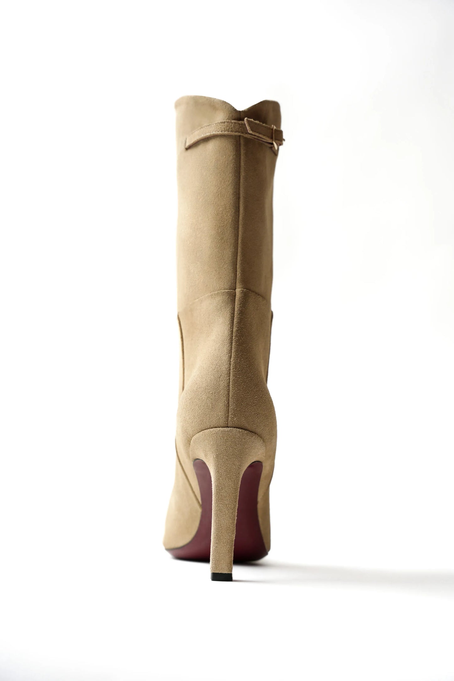 JULIA BOOTIES IN SUEDE BEIGE LEATHER