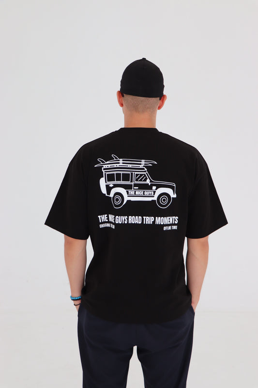 Road trip Black T-shirt