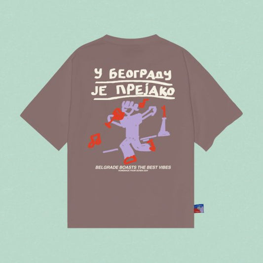 “bgd prejako“ majica braon