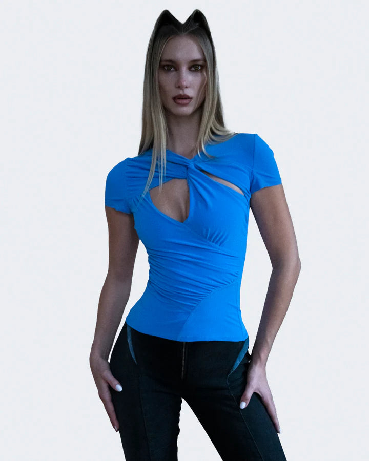 Blue Terry Sport Top