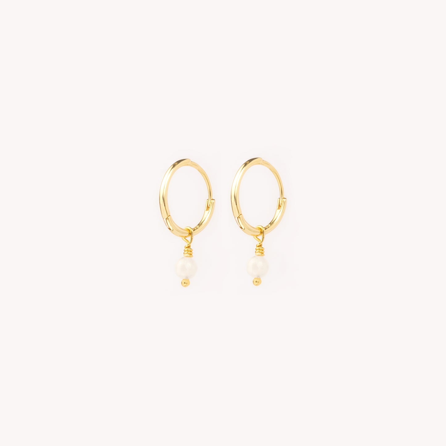 Crystal hoops gold plated MOONSTONE